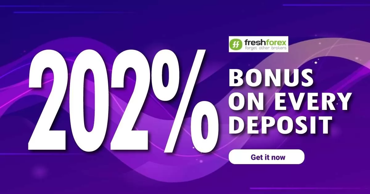 Get 202% Forex Bonus on Every Deposit from FreshForex